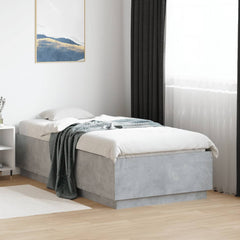 vidaXL Bed Frame without Mattress Concrete Grey 90x190 cm Single 1