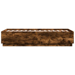 vidaXL Bed Frame without Mattress Smoked Oak 90x190 cm Single 5