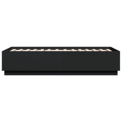 vidaXL Bed Frame without Mattress Black 75x190 cm Small Single 5
