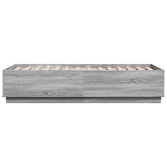 vidaXL Bed Frame without Mattress Grey Sonoma 75x190 cm Small Single 5