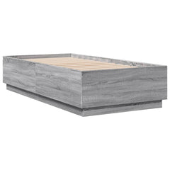 vidaXL Bed Frame without Mattress Grey Sonoma 75x190 cm Small Single 6