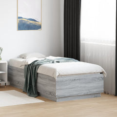 vidaXL Bed Frame without Mattress Grey Sonoma 75x190 cm Small Single 1
