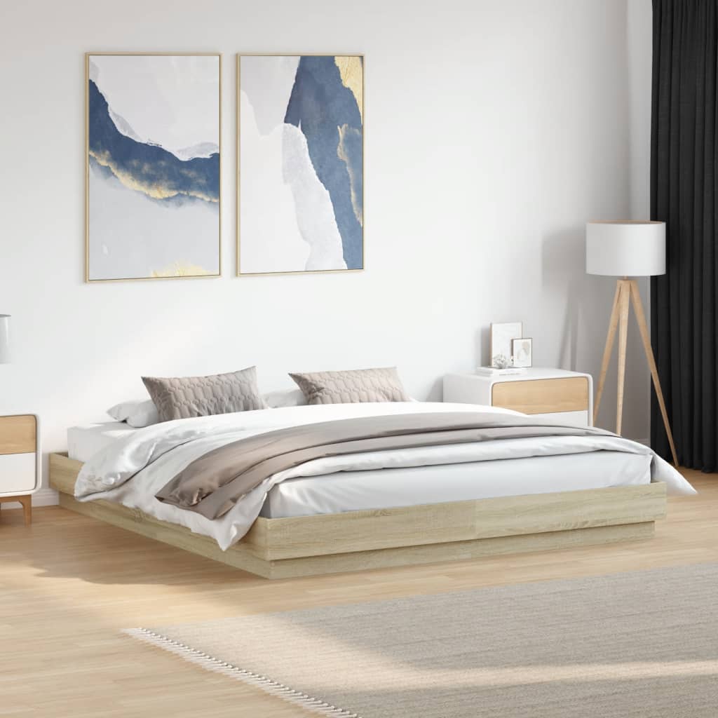 Bed Frame without Mattress 180x200 cm Sonoma oak
