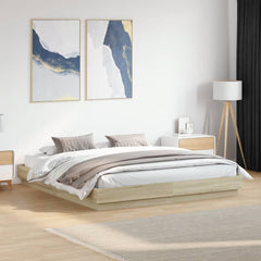 Bed Frame without Mattress 180x200 cm Sonoma oak