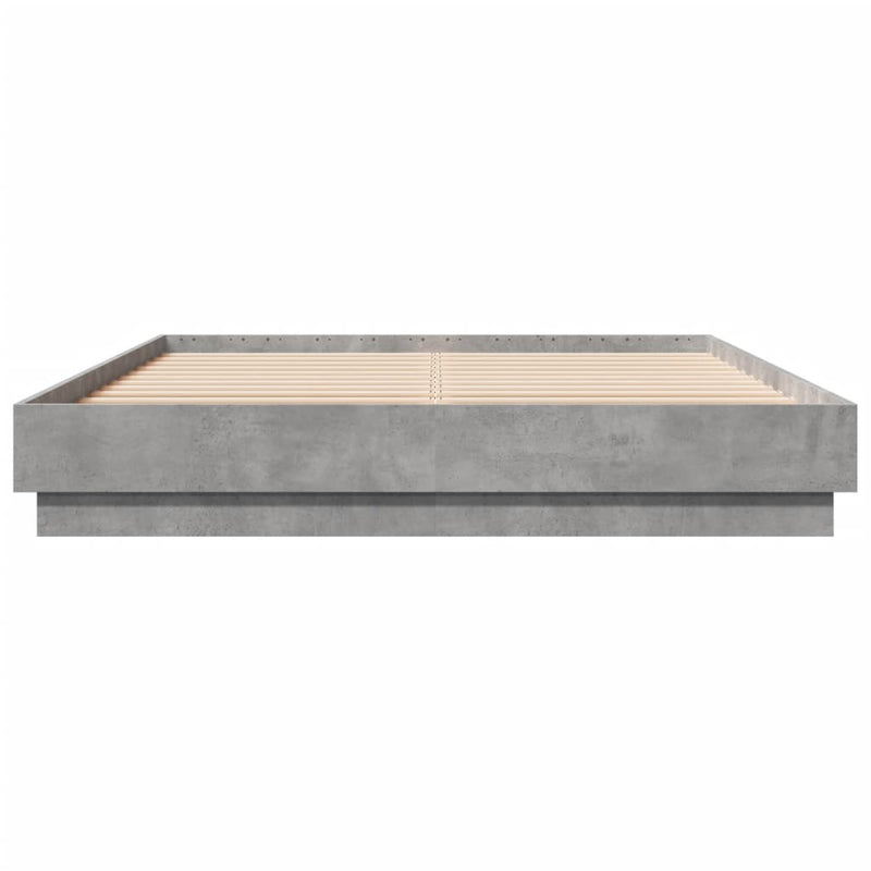 Bed Frame Concrete Grey 160x200 cm Engineered Wood