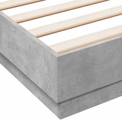 Bed Frame Concrete Grey 160x200 cm Engineered Wood