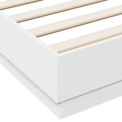 Bed Frame White 140x200 cm Engineered Wood