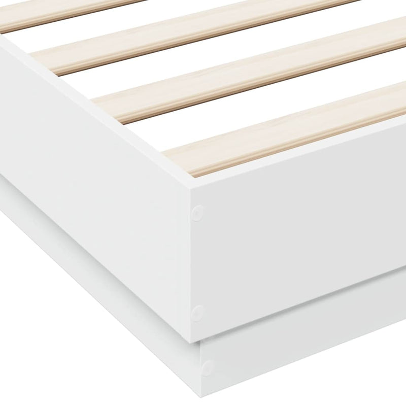 Bed Frame White 120x200 cm Engineered Wood