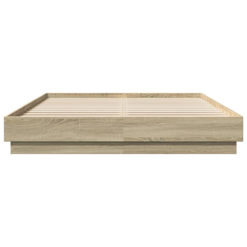 Bed Frame Sonoma Oak 120x200 cm Engineered Wood