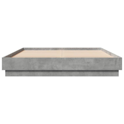 Bed Frame Concrete Grey 120x200 cm Engineered Wood