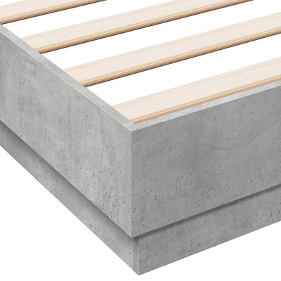 Bed Frame Concrete Grey 120x200 cm Engineered Wood