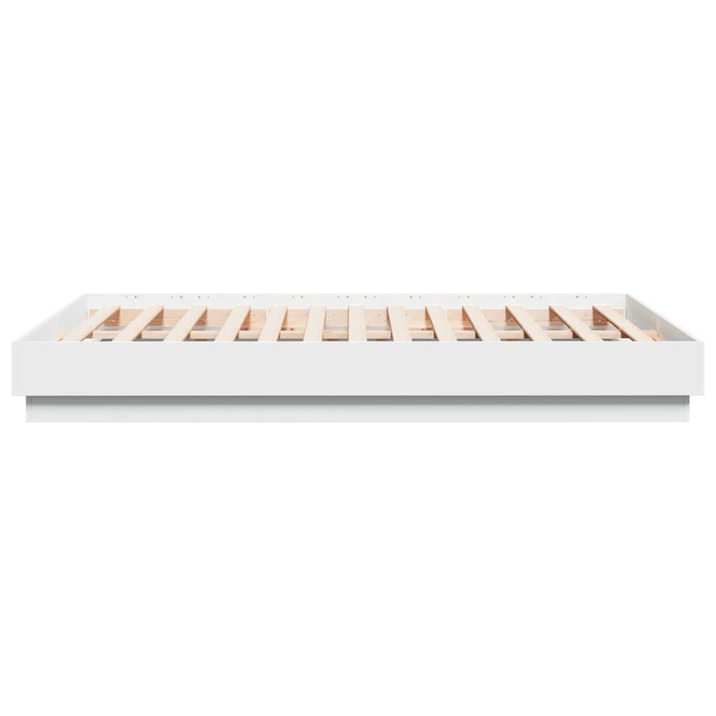 Bed Frame without Mattress 140x190 cm White