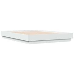 Bed Frame without Mattress 140x190 cm White