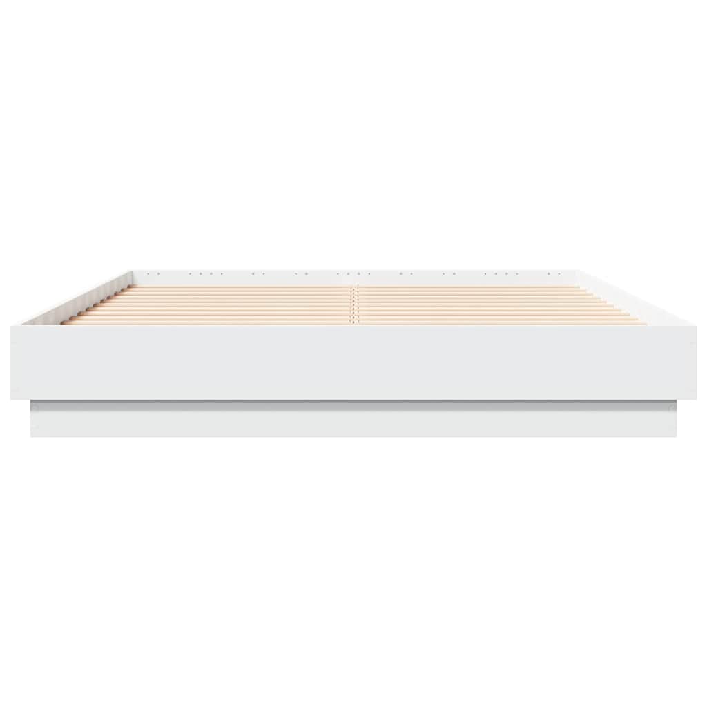 Bed Frame without Mattress 135x190 cm White