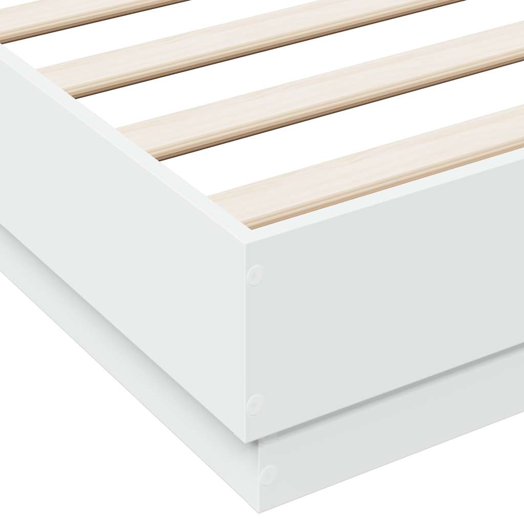 Bed Frame without Mattress 120x190 cm White