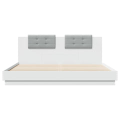 vidaXL Bed Frame without Mattress White 180x200 cm 4