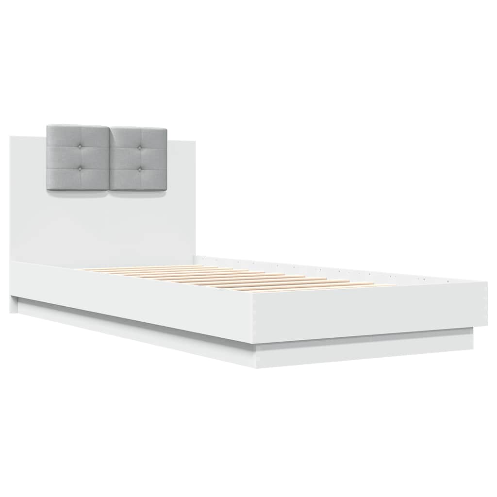 Bed Frame without Mattress 90x200 cm White