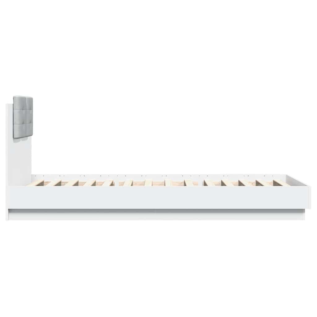 Bed Frame without Mattress 90x200 cm White