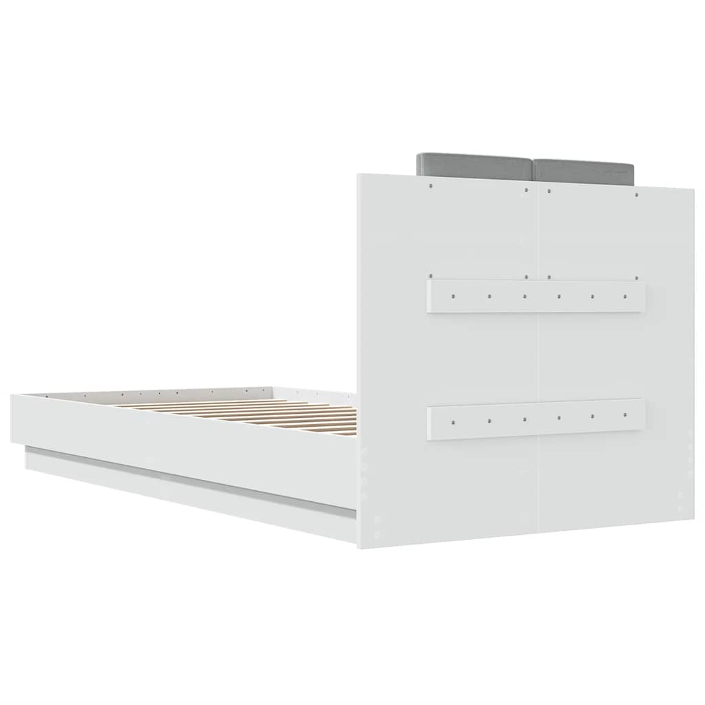 Bed Frame without Mattress 90x200 cm White