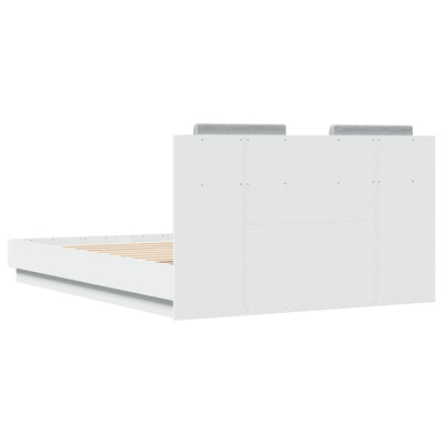 Bed Frame with Headboard White 120x190 cm Small Double Engineered Wood