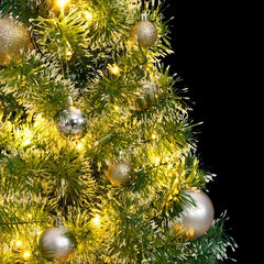 vidaXL Artificial Christmas Tree 150 LEDs&Ball Set&Flocked Snow 120 cm 3
