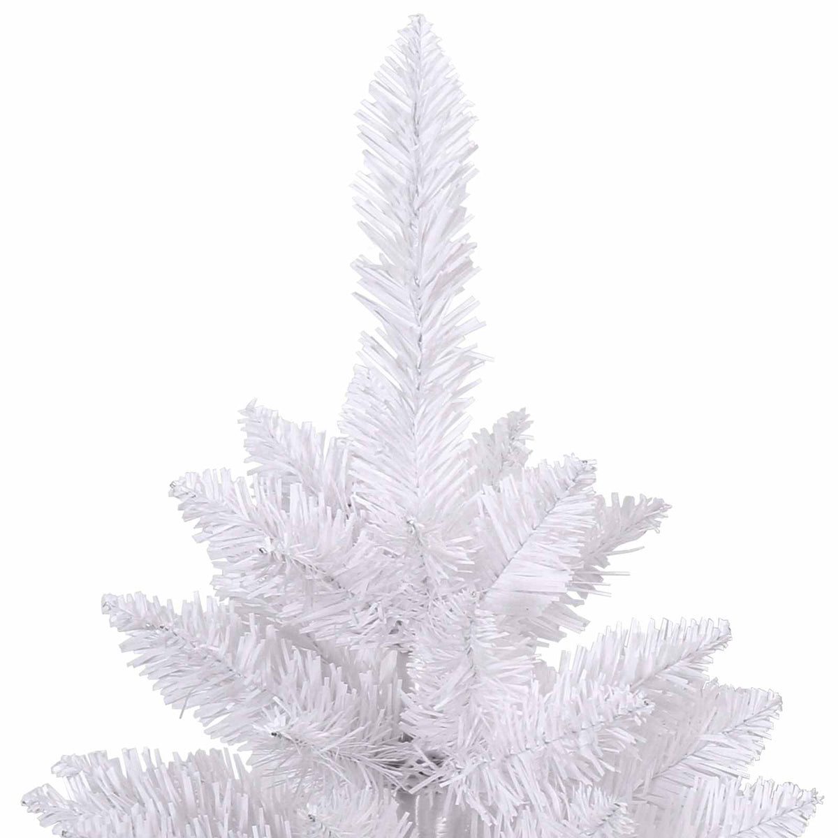 Artificial Hinged Christmas Tree 180 cm 300 LEDs Warm PVC White Ø 90 x 180 cm with 300 LEDs