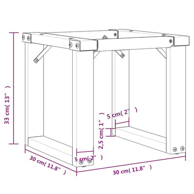 Coffee Table Legs O-Frame 30x30x33 cm Cast Iron