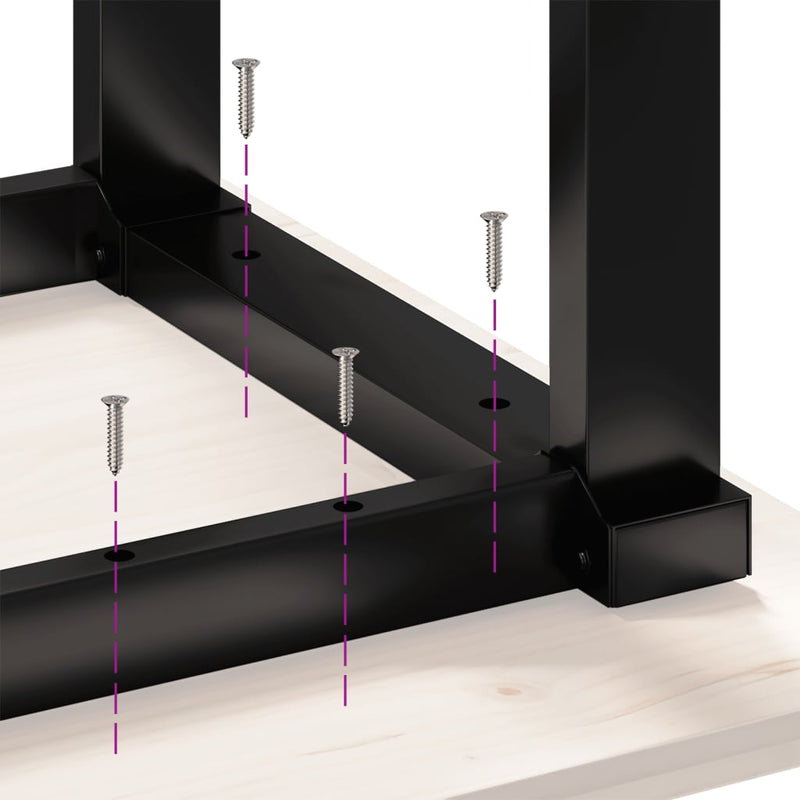 Coffee Table Legs O-Frame 60x40x38 cm Cast Iron