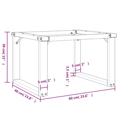 Coffee Table Legs O-Frame 60x40x38 cm Cast Iron