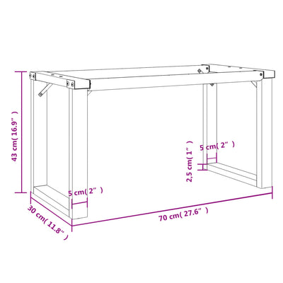 Coffee Table Legs O-Frame 70x30x43 cm Cast Iron