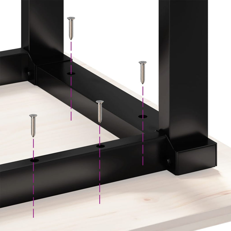 Coffee Table Legs O-Frame 80x70x43 cm Cast Iron