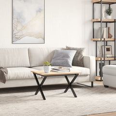 vidaXL Coffee Table Legs X-Frame 50x40x38 cm Steel 3