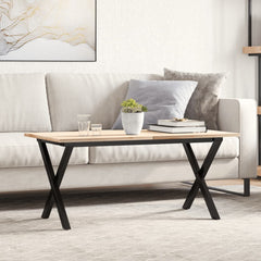 vidaXL Coffee Table Legs X-Frame 70x30x43 cm Steel 1