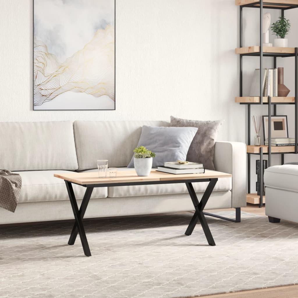 vidaXL Coffee Table Legs X-Frame 80x40x43 cm Steel 3