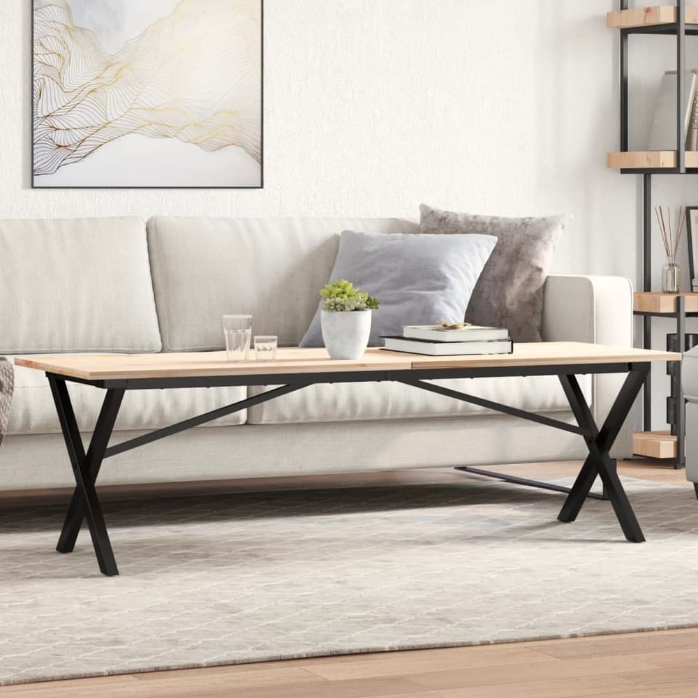 vidaXL Coffee Table Legs X-Frame 140x30x43 cm Steel 1