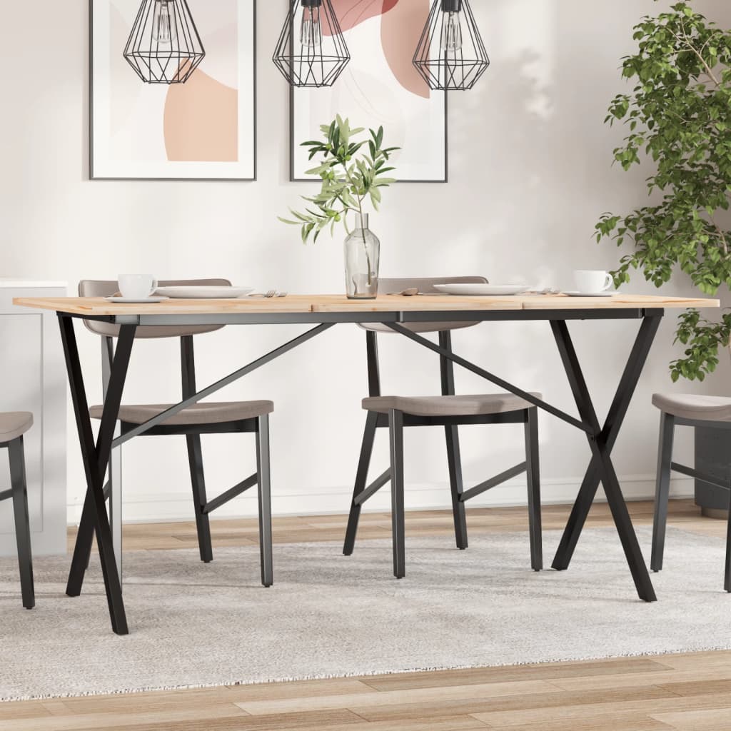vidaXL Dining Table Legs X-Frame 140x60x73 cm Steel 1