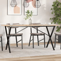 vidaXL Dining Table Legs X-Frame 140x60x73 cm Steel 1