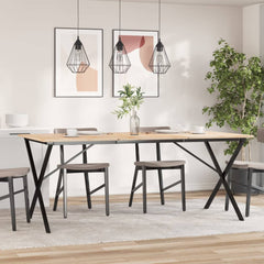 vidaXL Dining Table Legs X-Frame 160x80x73 cm Steel 3