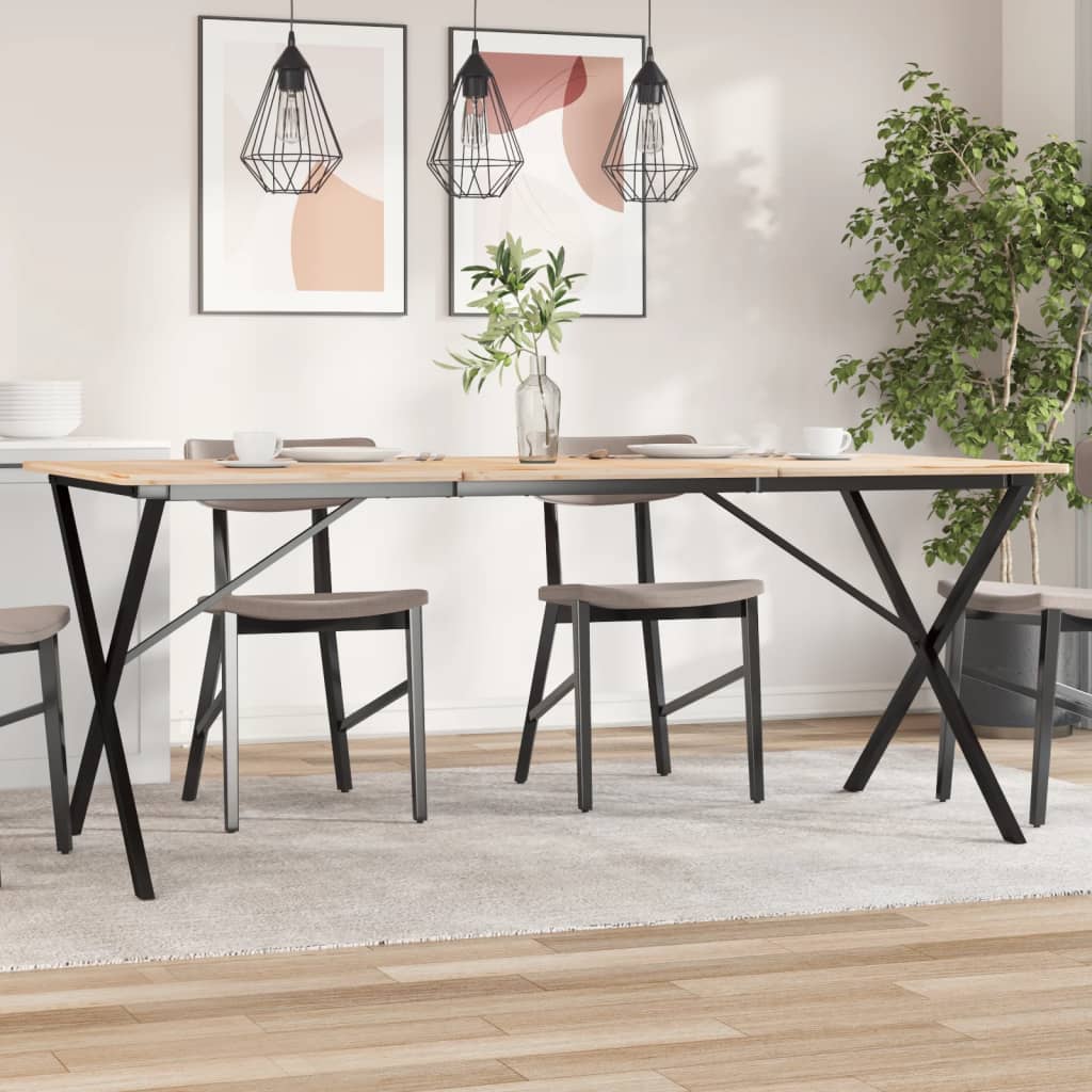 vidaXL Dining Table Legs X-Frame 160x80x73 cm Steel 1