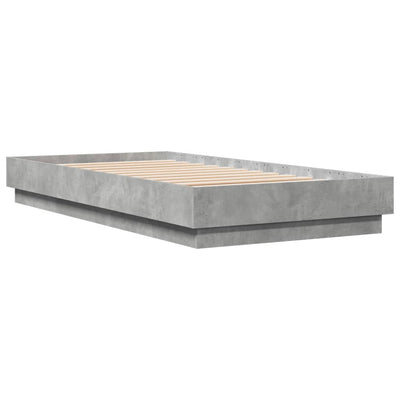 Bed Frame Concrete Grey 90x190 cm Engineered Wood