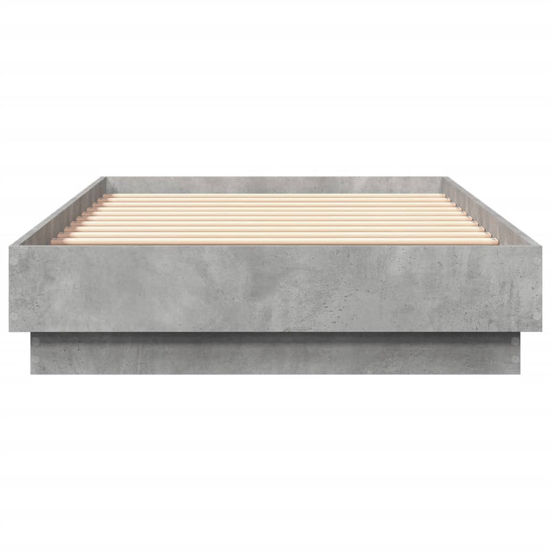 Bed Frame Concrete Grey 90x190 cm Engineered Wood