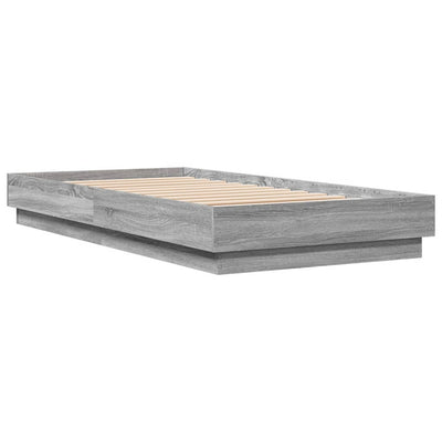 Bed Frame Grey Sonoma 90x190 cm Engineered Wood