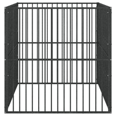 Dog Playpen 4 Panel Black Galvanised Steel 100 cm 100 cm