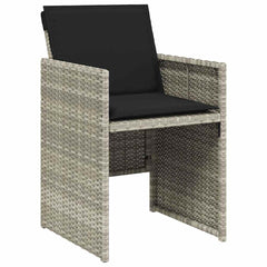 Garden Dining Cushions Poly Rattan Glass Light grey