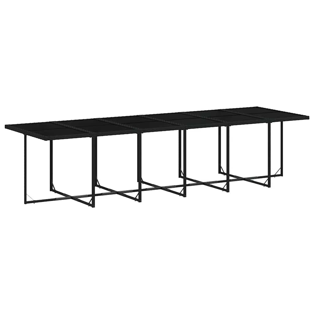 Garden Dining Cushions Poly Rattan Black