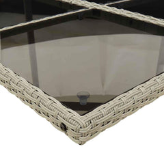 Garden Dining Cushions Poly Rattan Glass Light grey