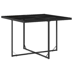 Garden Dining Cushions Poly Rattan Black