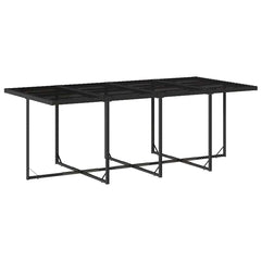 vidaXL 9 Piece Garden Dining Set with Cushions Black Poly Rattan 4