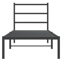 vidaXL Metal Bed Frame without Mattress with Headboard Black 80x200cm 5
