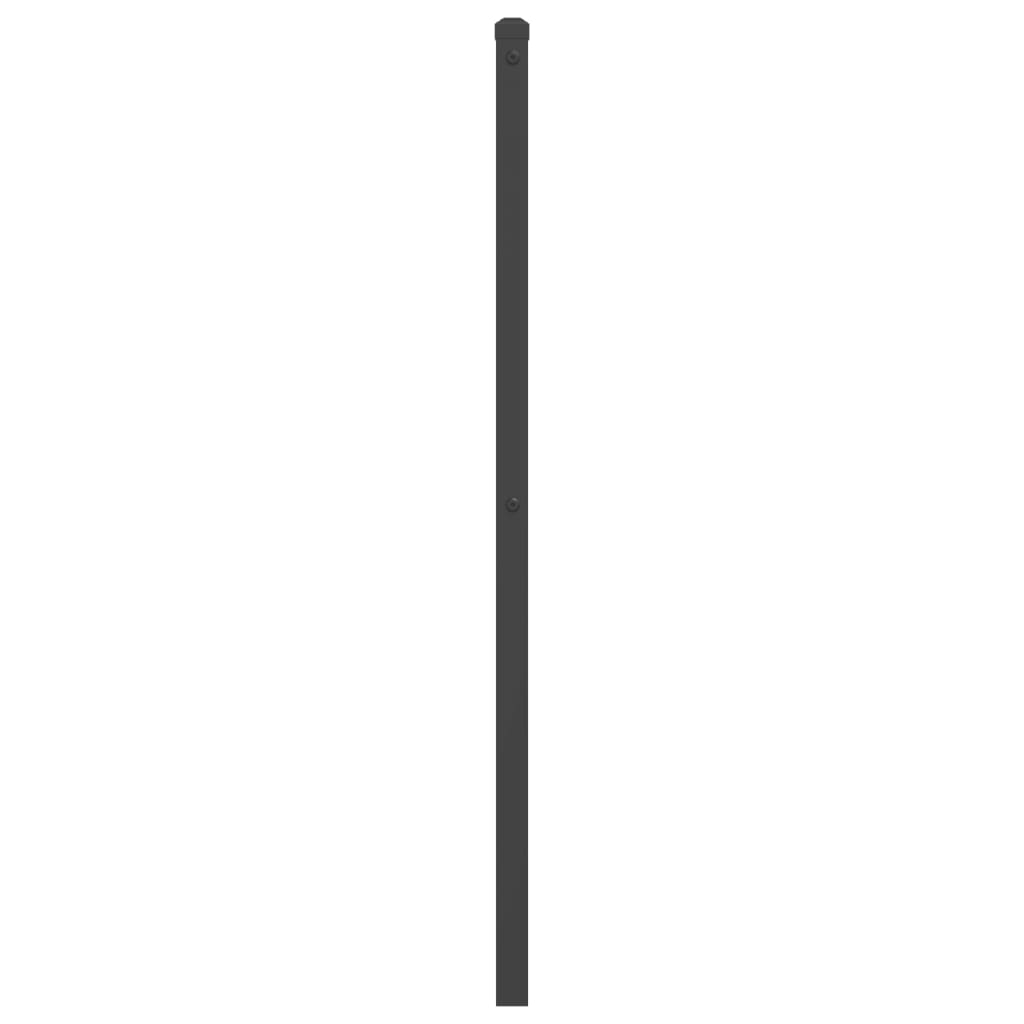 vidaXL Metal Replace Headboard Black 200 cm 4